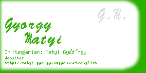 gyorgy matyi business card